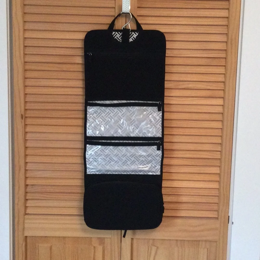 Vera Bradley Quilted Black Makeup Organizer